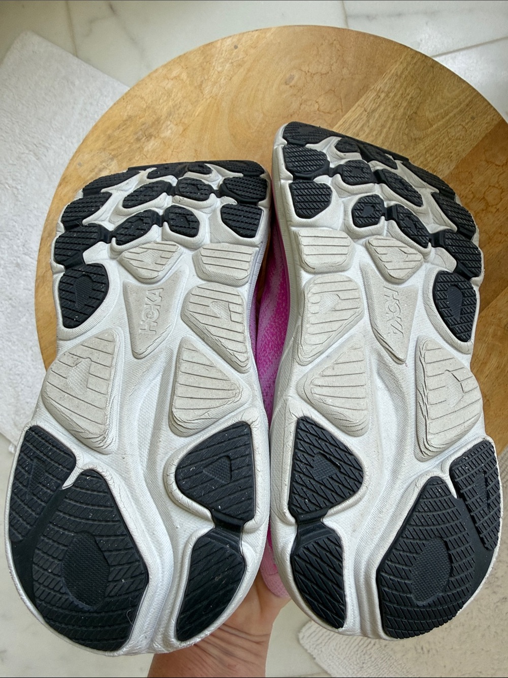 Hoka Light Pink Women's Running Sneakers - Breathable Cushioning - Picture 6 of 6